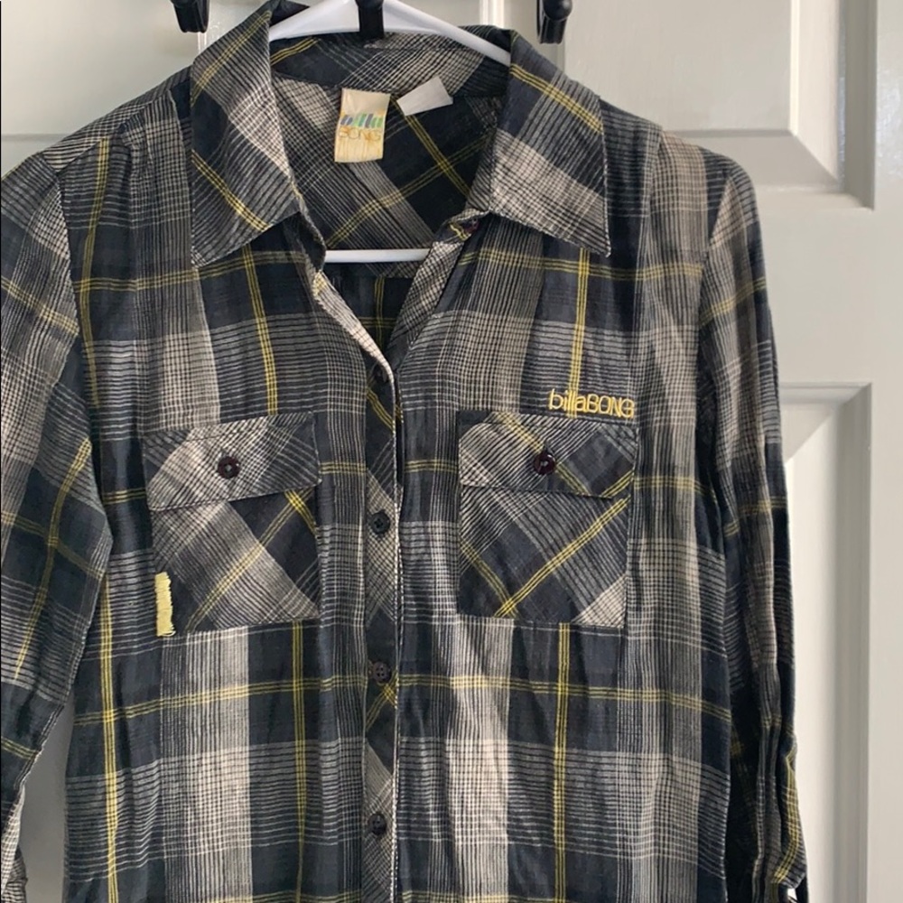 Billabong Plaid Button Down Shirt